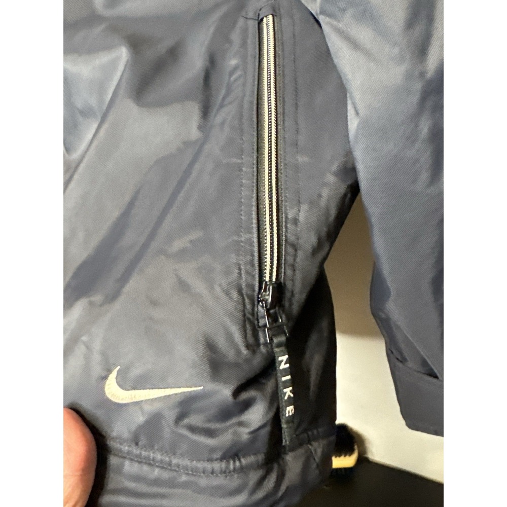 Vintage Nike Fleece Lined Jacket Navy Swoosh Full Zip Mens XL - Picture 5 of 15